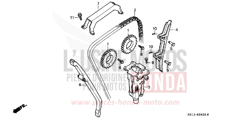 CAM CHAIN/TENSIONER for CB1000F "Big One" BLACK (NH1E) from 1993
